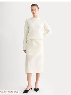 Everlane Organza Midi in parchment